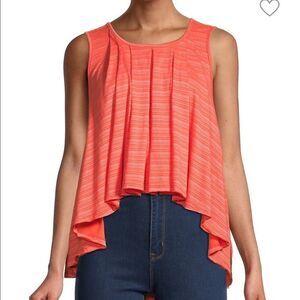 FREE PEOPLE Turn It Up Striped High-Low Tank Top XS